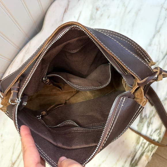 Vintage Rossi Firenze Italy Suede Leather Purse Slouchy Boho Italian Bag - Picture 2 of 7